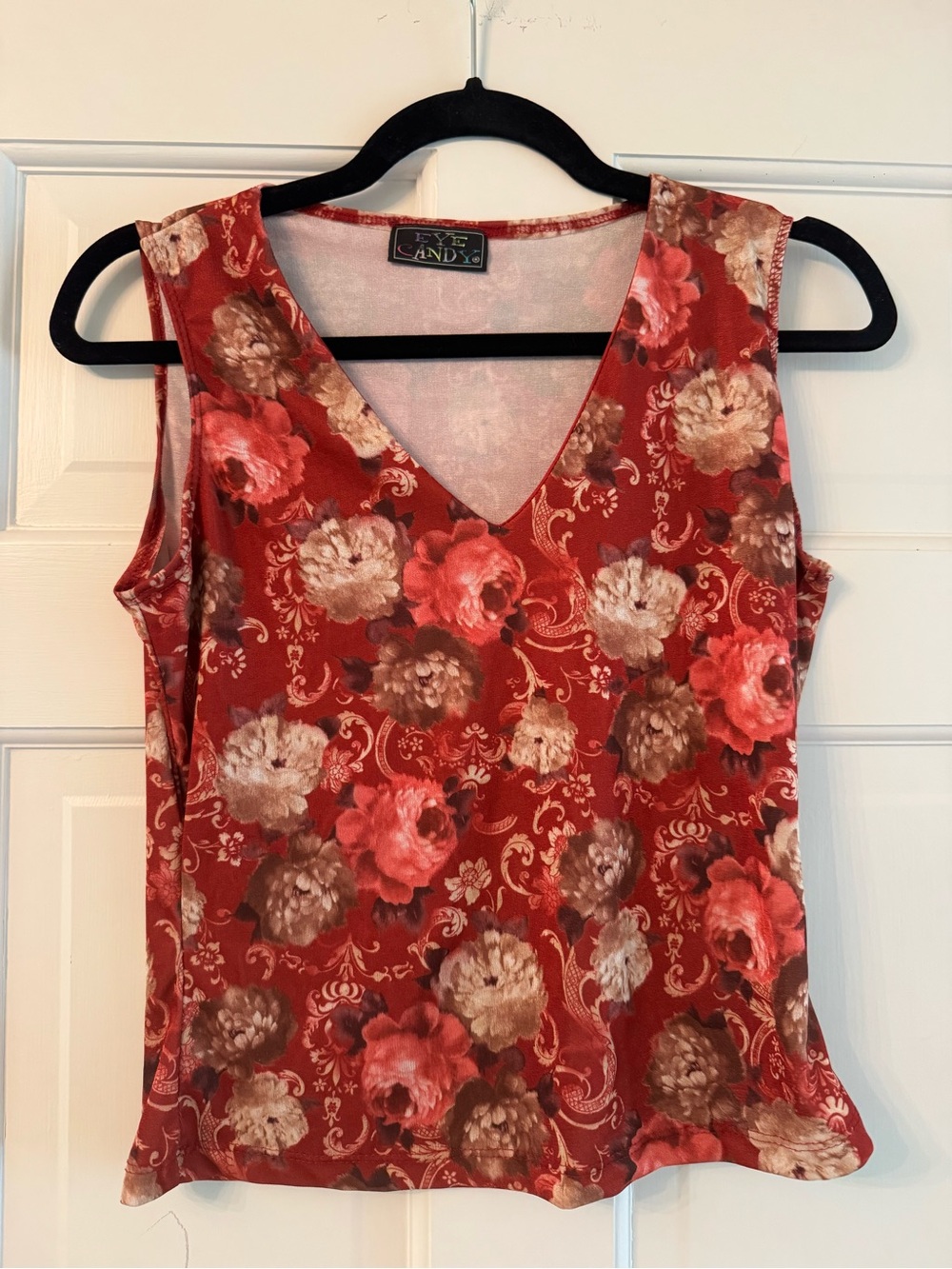 eye candy Red Floral V-Neck Camisole
